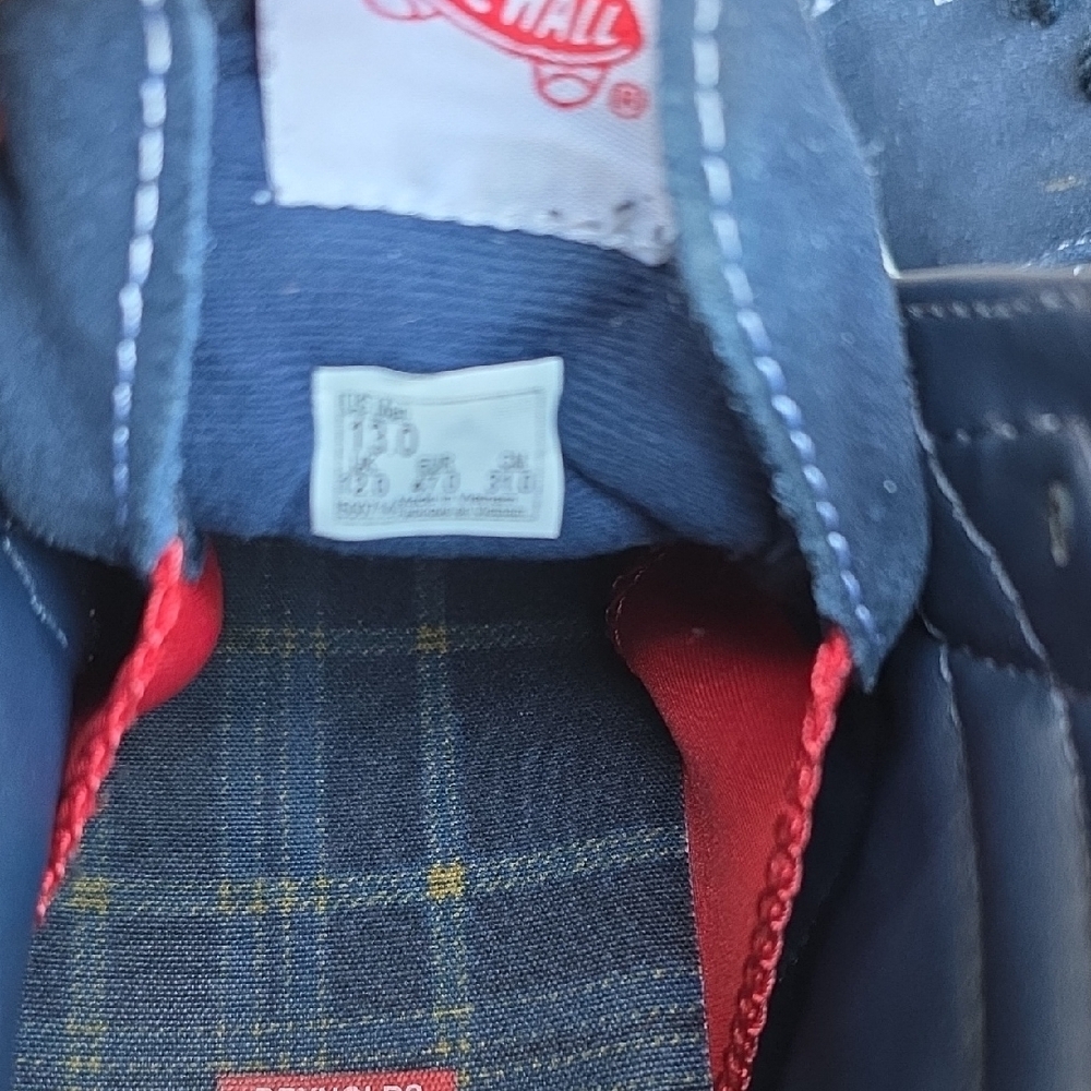 Vans Men's Navy and Mustard High-Top Sneakers - Picture 7 of 12